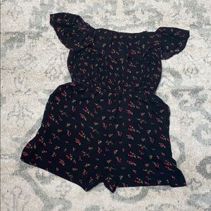 Superdry Black Floral Romper